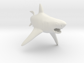 Jaws - Shark for Hooper in Shark Cage in White Natural Versatile Plastic