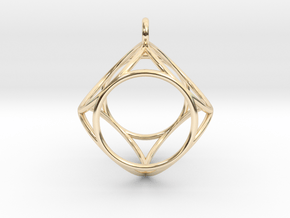 cubependant6 in 14k Gold Plated Brass