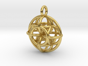 ringpendant11 in Polished Brass