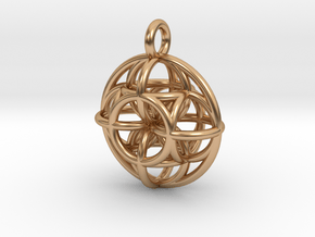 ringpendant11 in Polished Bronze