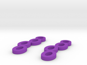 Bago earrings 01 in Purple Processed Versatile Plastic