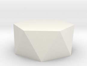 03. Hexagonal Antiprism - 1 Inch in White Natural Versatile Plastic