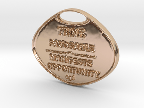 TRINE-a3dastrologycoin- in 14k Rose Gold Plated Brass