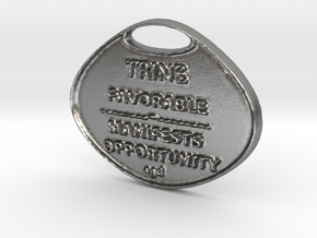 TRINE-a3dastrologycoin- in Natural Silver