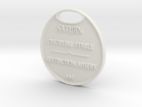 SATURN-a3dCOINastrology- in White Natural Versatile Plastic