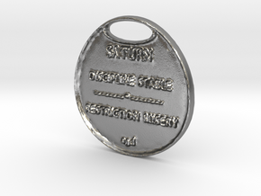 SATURN-a3dCOINastrology- in Natural Silver