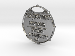 CONJUNCTION-a3dastrologycoin- in Natural Silver