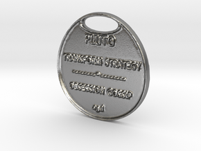 PLUTO-a3dCOINastrology- in Natural Silver