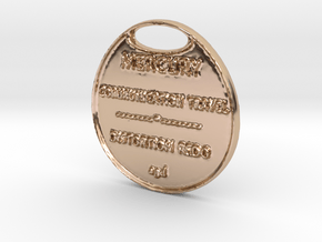 MERCURY-a3dCOINastrology- in 14k Rose Gold Plated Brass