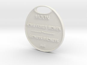 MOON-a3dCOINastrology- in White Natural Versatile Plastic