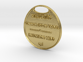 MERCURY-a3dCOINastrology- in Natural Brass