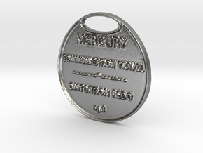 MERCURY-a3dCOINastrology- in Natural Silver
