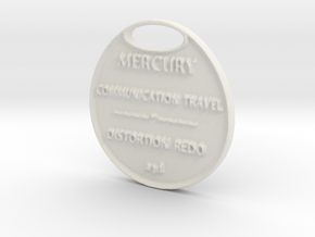 MERCURY-a3dCOINastrology- in White Natural Versatile Plastic