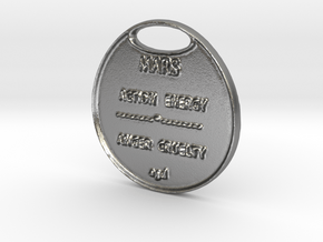 MARS-a3dCOINastrology- in Natural Silver