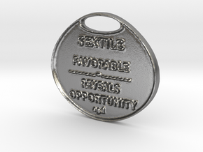 SEXTILE-a3dASTROLOGYcoins- in Natural Silver