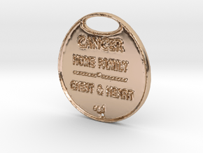 CANCER-A3D-COINS- in 14k Rose Gold Plated Brass