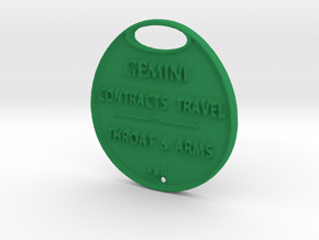 GEMINI-A3D-COINS- in Green Processed Versatile Plastic