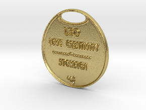 LEO-A3D-COINS- in Natural Brass
