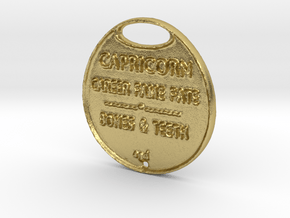 CAPRICORN-A3D-COINS- in Natural Brass