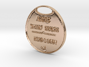 ARIES-A3D-COINS- in 14k Rose Gold Plated Brass