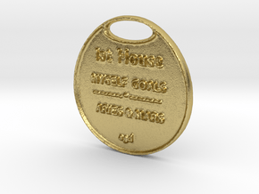 HOUSE-ONE-astrologycoinA3D- in Natural Brass