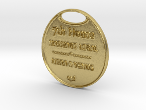 HOUSE-SEVEN-astrologycoinA3D- in Natural Brass