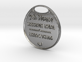 HOUSE-SEVEN-astrologycoinA3D- in Natural Silver