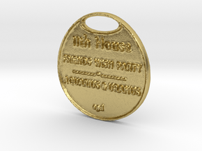 HOUSE-ELEVEN-astrologycoinA3D- in Natural Brass