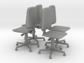 Chair 03. 1:24 scale x4  in Gray PA12