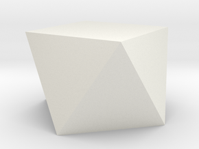 09. Square Antiprism - 1 inch in White Natural Versatile Plastic