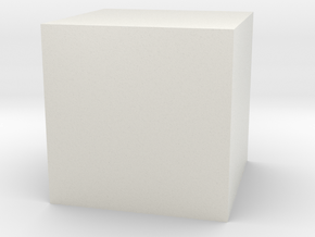 10. Square Prism - 1 inch in White Natural Versatile Plastic