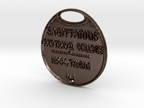 SAGITTARIUS-A3D-COINS- in Polished Bronze Steel