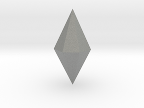 01. Heptagonal Dipyramid - 1 Inch in Gray PA12