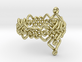 Áine | Celtic ring | Gold & Silver in 18K Yellow Gold: 7.25 / 54.625