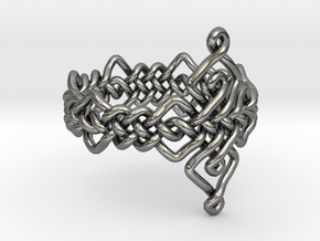 Áine | Celtic ring | Gold & Silver in Polished Silver: 4.75 / 48.375
