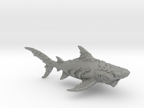 Stone Shark 100mm miniature model fantasy game dnd in Gray PA12