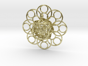 Octagram Pendant4 in 18k Gold Plated Brass