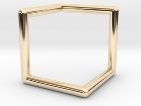 petrial cube in 14k Gold Plated Brass