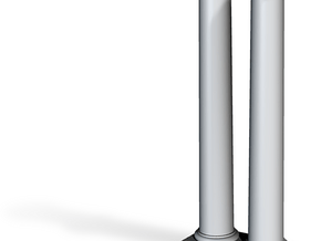 2 Doric Columns14cm high in Tan Fine Detail Plastic