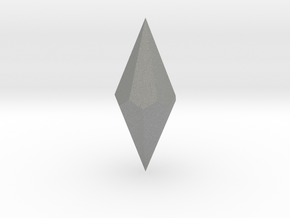 02. Heptagonal Trapezohedron - 1 Inch in Gray PA12