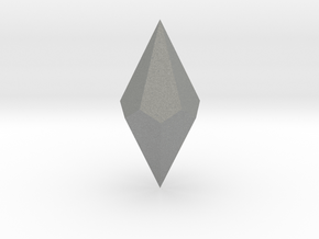 04. Hexagonal Trapezohedron - 1 inch in Gray PA12