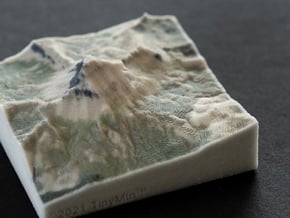 Uncompahgre Peak, Colorado, USA, 1:50000 in Natural Full Color Sandstone