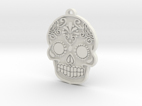 skull pendant  in White Natural Versatile Plastic