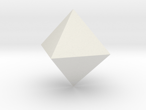 09. Square Dipyramid - 1 inch in White Natural Versatile Plastic
