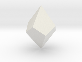 10. Tetragonal Trapezohedron - 1 Inch in White Natural Versatile Plastic