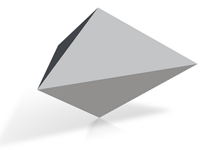 11. Triangular Dipyramid - 1 inch in Tan Fine Detail Plastic