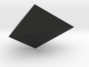 11. Triangular Dipyramid - 1 inch in Black Natural Versatile Plastic