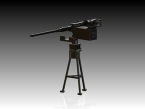 Single Modern 50 Cal Browning on Tripod 1/20 in Smooth Fine Detail Plastic