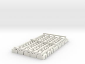 Cinder Block Loose 75 Pack 1-87 HO Scale in White Natural Versatile Plastic