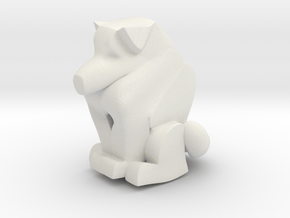 Cat Dog Totem in White Natural Versatile Plastic